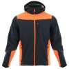 Sara Comfort Plus Softshell Kabát Fekete/Narancssárga - M